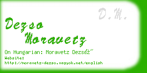 dezso moravetz business card